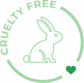 Cruelty-Free certification icon with green rabbit and heart symbol